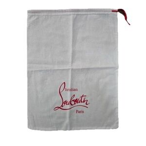 Christian Louboutin Dust Bag 12" X 15" White Red Shoes Handbag Storage